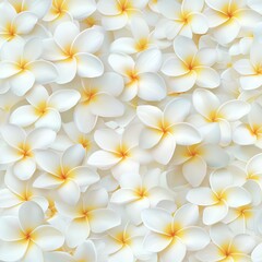 Fototapeta premium A lush display of white and yellow flowers beautifully arranged. These vibrant blooms symbolize purity and tranquility, perfect for various design and artistic projects.