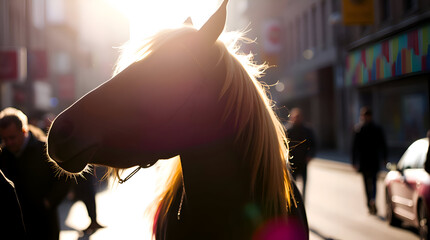 portrait of a black horse