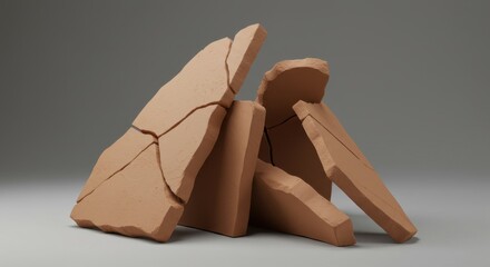 Broken Clay Abstract Sculpture