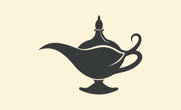 recommend clip art: Aladdin lamp silhouette, printAladdin lamp silhouette black vector, aladdin lamp icon, black Vector illustration 