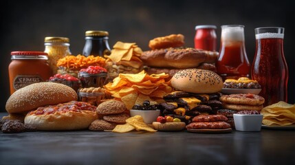 Unhealthy Foods: Burgers, Chips & More