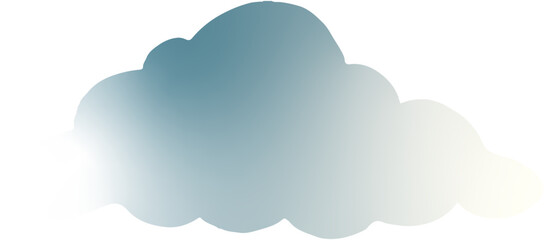 A stylized cloud-shaped mirror with a soft metallic sheen, reflecting light in a subtle gradient of blue and silver tones. The edges are slightly outlined, giving it a delicate yet modern aesthetic. T