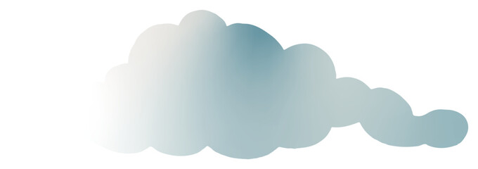 A stylized cloud-shaped mirror with a soft metallic sheen, reflecting light in a subtle gradient of blue and silver tones. The edges are slightly outlined, giving it a delicate yet modern aesthetic. T