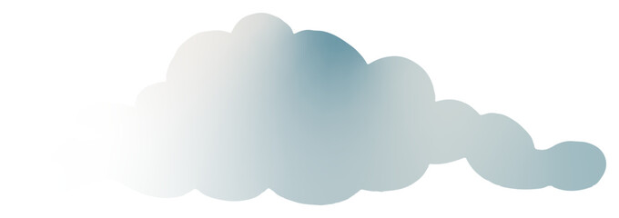 Soft blue cloud with gradient.