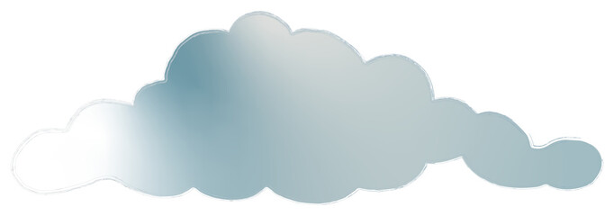 Soft blue cloud with gradient.