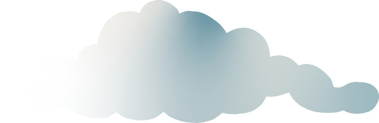 Soft blue cloud with gradient.