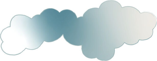 Soft blue cloud with gradient.