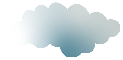Soft blue cloud with gradient.