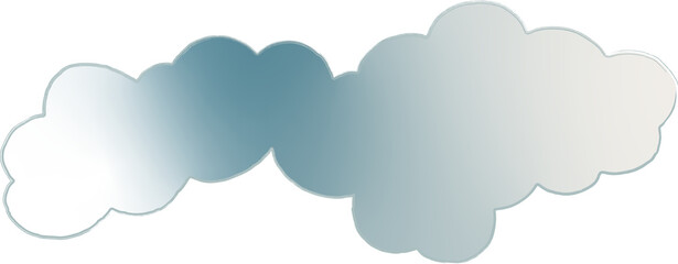 Soft blue cloud with gradient.