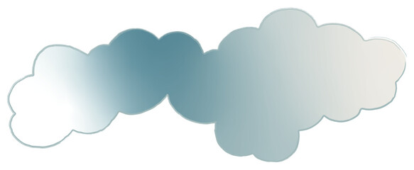 Soft blue cloud with gradient.