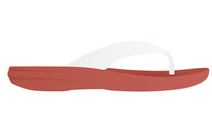 Red flip flops. vector illustration