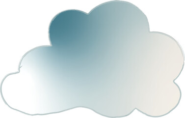 Soft blue cloud with gradient.