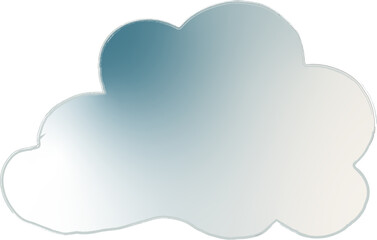 Soft blue cloud with gradient.