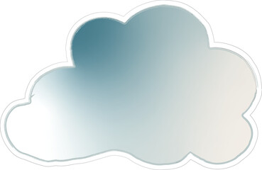 Soft blue cloud with gradient.