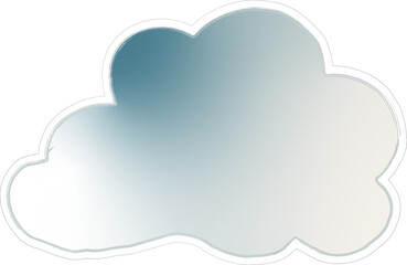 Soft blue cloud with gradient.