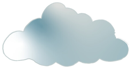 Soft blue cloud with gradient.