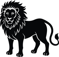 a dog and men walking illustration on white background.