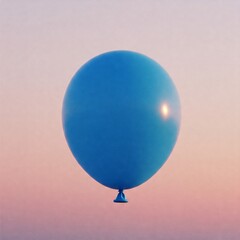 A blue balloon in the sky