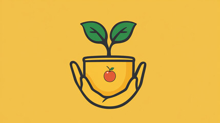 Food Drive charity movement logo vector illustration