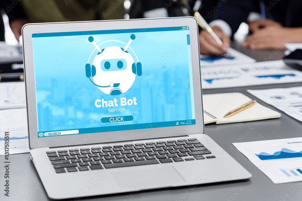 Poster chatbot software application for brisk online business that automatically reply to customer question