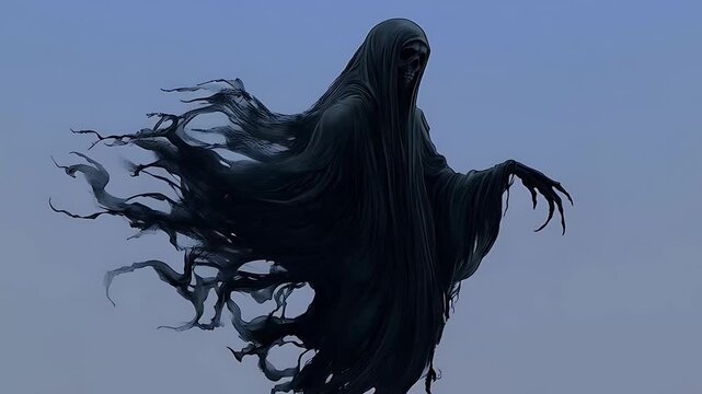 Dementor shadow demon floating in fog