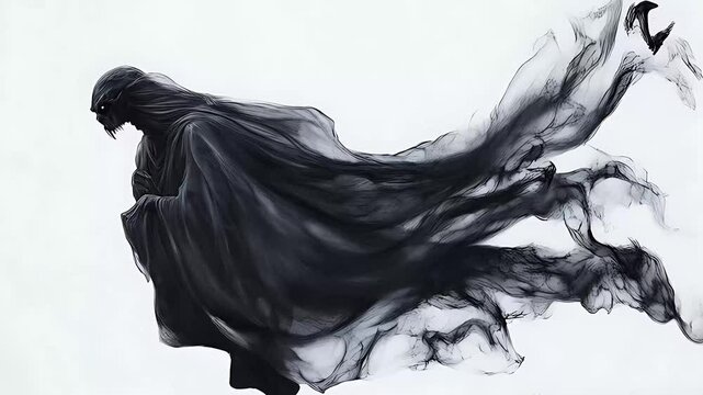 Dementor shadow demon floating in fog