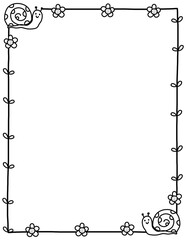 Floral border frame. Doodle flower border. Leaf frame. Hand drawn borders clipart black and white. Spring border png. Educational borders and frames. Teacher school border design. Border frame for kid