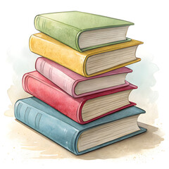 stack of old books