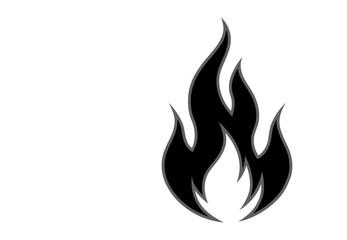 Bonfire  Silhouettes on Transparent Background  illustration   .fire flames set