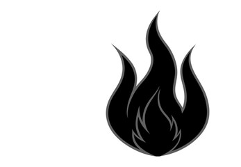 vector fire icon.Bonfire  Silhouettes on Transparent Background  illustration  