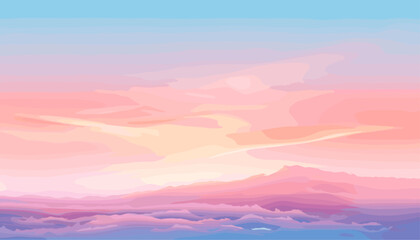 Romantic sunrise sky background, pastel colors vector, soft colors, beautiful sky, warm pastel, peaceful landscape, morning sky, serene backdrop, horizon, dreamy sky