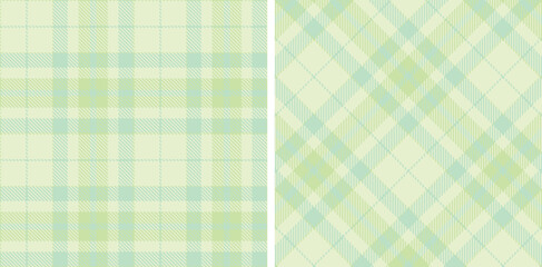 Pastel Seamless Tartan in Cool Pale Green tones Fabric Design