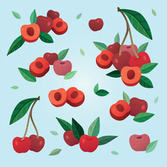 Groups of the cherries