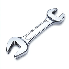 closeup image of shiny metal adjustable wrench showcasing its sleek design and functionality. This tool is essential for various mechanical tasks and repairs