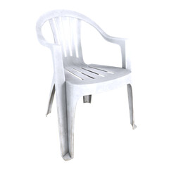 Stylish white plastic chair for outdoor relaxation and comfort