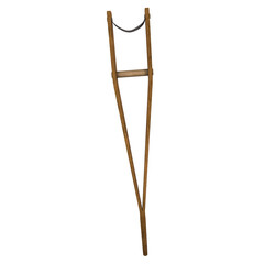 Wooden structure designed for balancing in a 3D rendering context