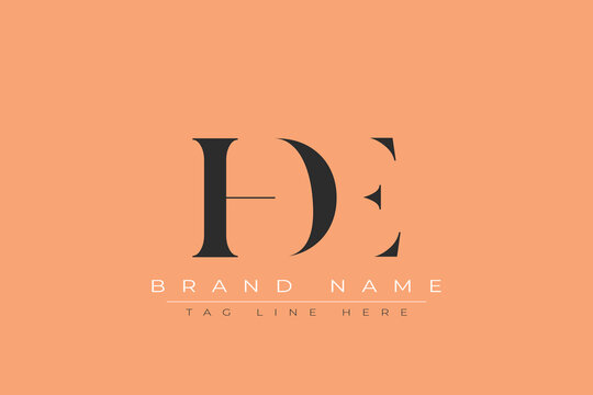 HDE abstract letter logo design. This logo is designed by three abstract letters.