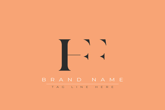HFF abstract letter logo design. This logo is designed by three abstract letters.
