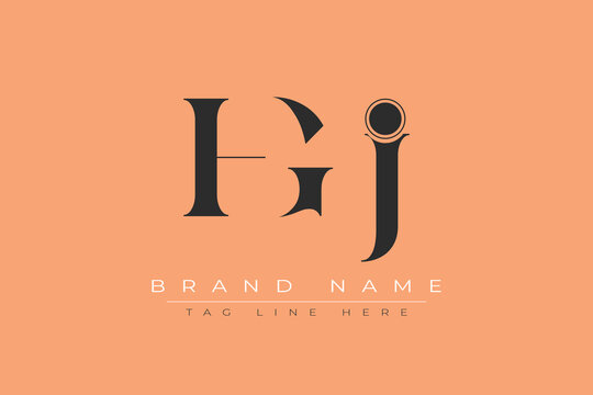 HGJ abstract letter logo design. This logo is designed by three abstract letters.