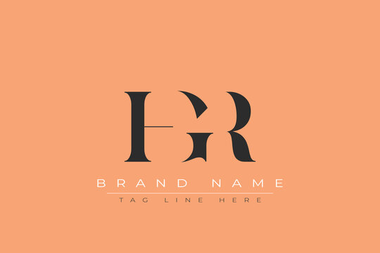 HGR abstract letter logo design. This logo is designed by three abstract letters.