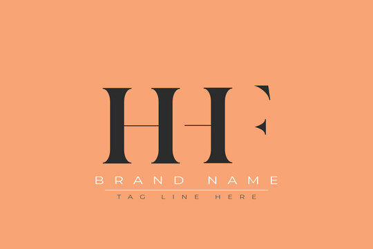 HHF abstract letter logo design. This logo is designed by three abstract letters.