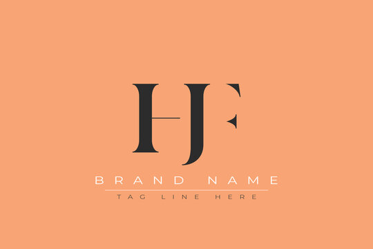 HJF abstract letter logo design. This logo is designed by three abstract letters.