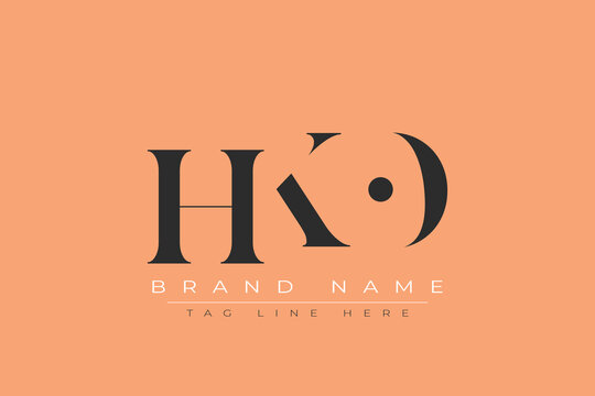 HKO abstract letter logo design. This logo is designed by three abstract letters.