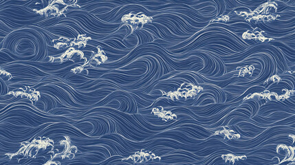 Fashion nautical marine sailing sea seamless pattern vector