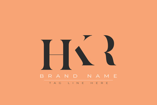 HKR abstract letter logo design. This logo is designed by three abstract letters.