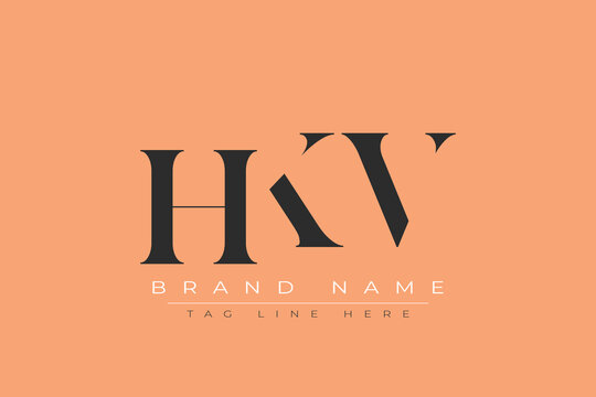HKV abstract letter logo design. This logo is designed by three abstract letters.