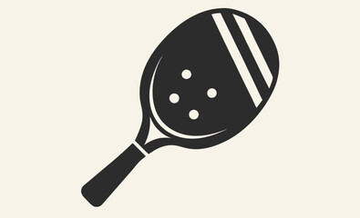 Pickleball paddle silhouette vector icon