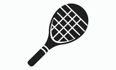 Pickleball paddle silhouette vector icon