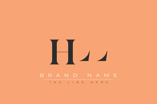 HLL abstract letter logo design. This logo is designed by three abstract letters.