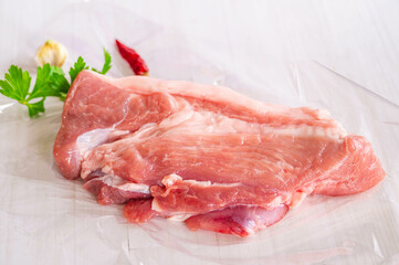 砂糖と塩を揉み込んだ豚ロース肉